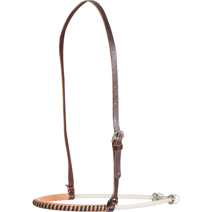 Classic Equine Laced Harness Leather Single Rope Noseband
