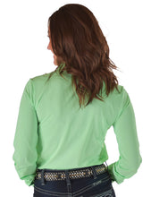 Mint Breathe Lightweight Stretch Pullover Button-Up