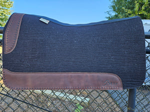 5 Star 32" x 30" Roper Pad - Black / Dark Brown w/ Black Buckstitching -  3/4" Thick (NGH)