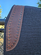 32" x 30" Roper Pad - Black / Dark Brown w/ Black Buckstitching -  3/4" Thick (NGH)