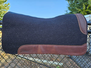 32" x 30" Roper Pad - Black / Dark Brown w/ Black Buckstitching -  3/4" Thick (NGH)