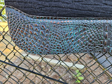 32" x 30" Roper Pad - Black / Dark Lagoon Bronze Croc -  3/4" Thick [NGH]