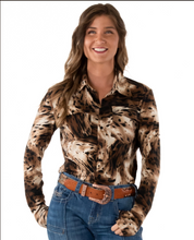 Brown / Leopard Print Pullover Button-Up