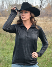 Quarter Zip Cadet - Black Snake Skin or Multi-Metallic Pullover