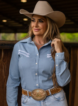 Ranch Dress'n Light Wash Stretch Denim Stitched