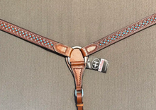 Breast Collar Blue and Silver Spots - Bar H Equine