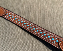 Breast Collar Blue and Silver Spots - Bar H Equine