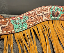 Breast Collar Steer Head and Fringe - American Darling