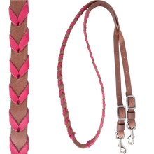 Harness Barrel Rein With Latigo Lacing