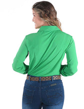 Breathe Instant Cooling UPF Pullover Button-Up - Money Green