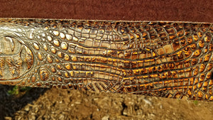 32" x 30" Roper Pad - Dark Chocolate / Brown Copper Croc - 3/4" Thick