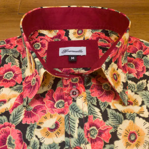 Grenouille Classic Long Sleeve Red & Yellow Poppy Shirt