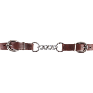 Classic Equine Latigo Leather & Chain Curb Strap