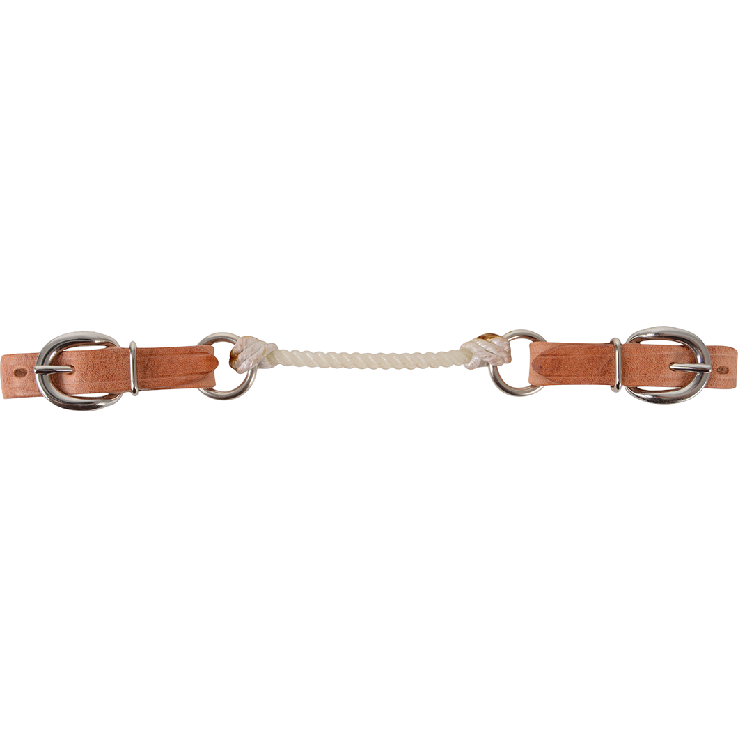 Classic Equine Harness Leather Rope Curb Strap