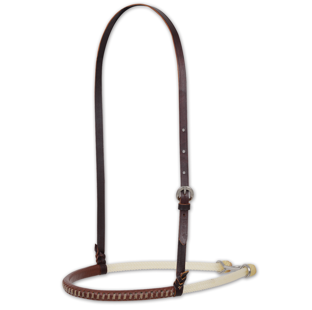 Classic Equine Double Rope Noseband-Braided Rawhide